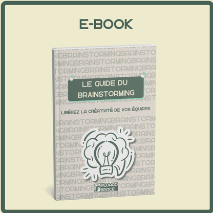Le guide du brainstorming, illustration du livre sur fond beige