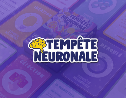 Logo du jeu Tempête Neuronale sur fond violet
